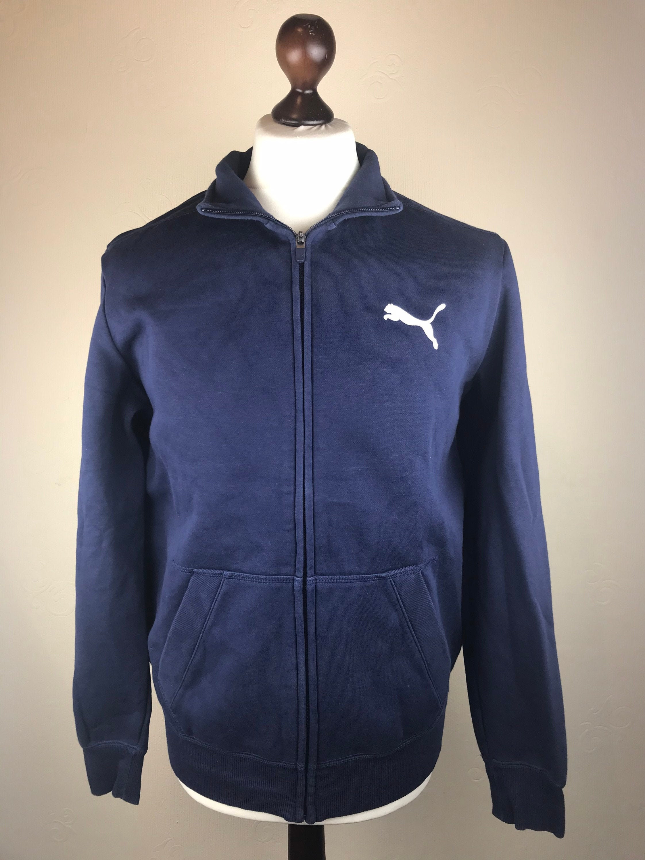 Puma jumper. Puma full zip up jumper. Navy jumper | Etsy