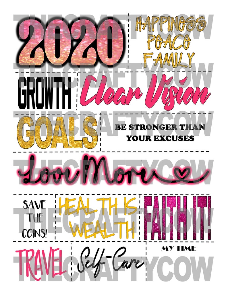 Vision Board Party Printables Etsy