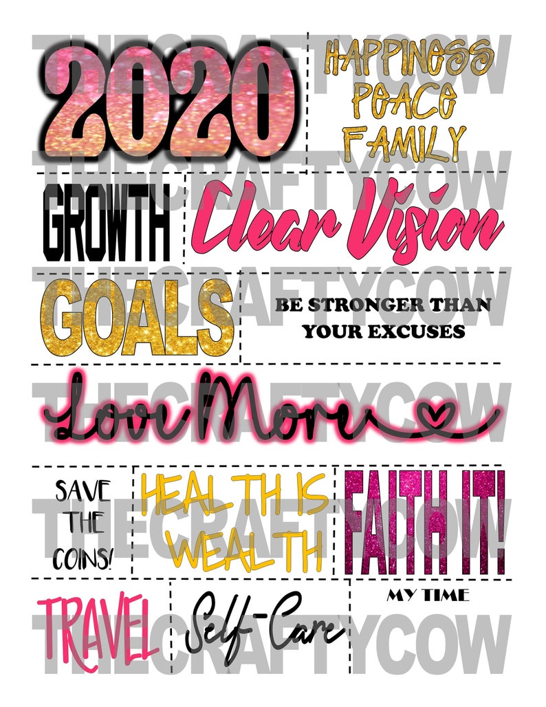 Vision Board Party Printables - Etsy