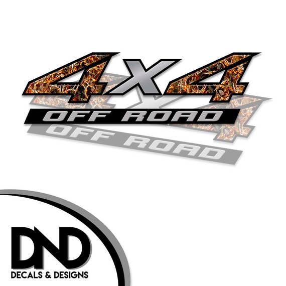 Skull Original 4x4 Off Road Decals 2 Pk Sticker Chevy Silverado Sierra D/&3