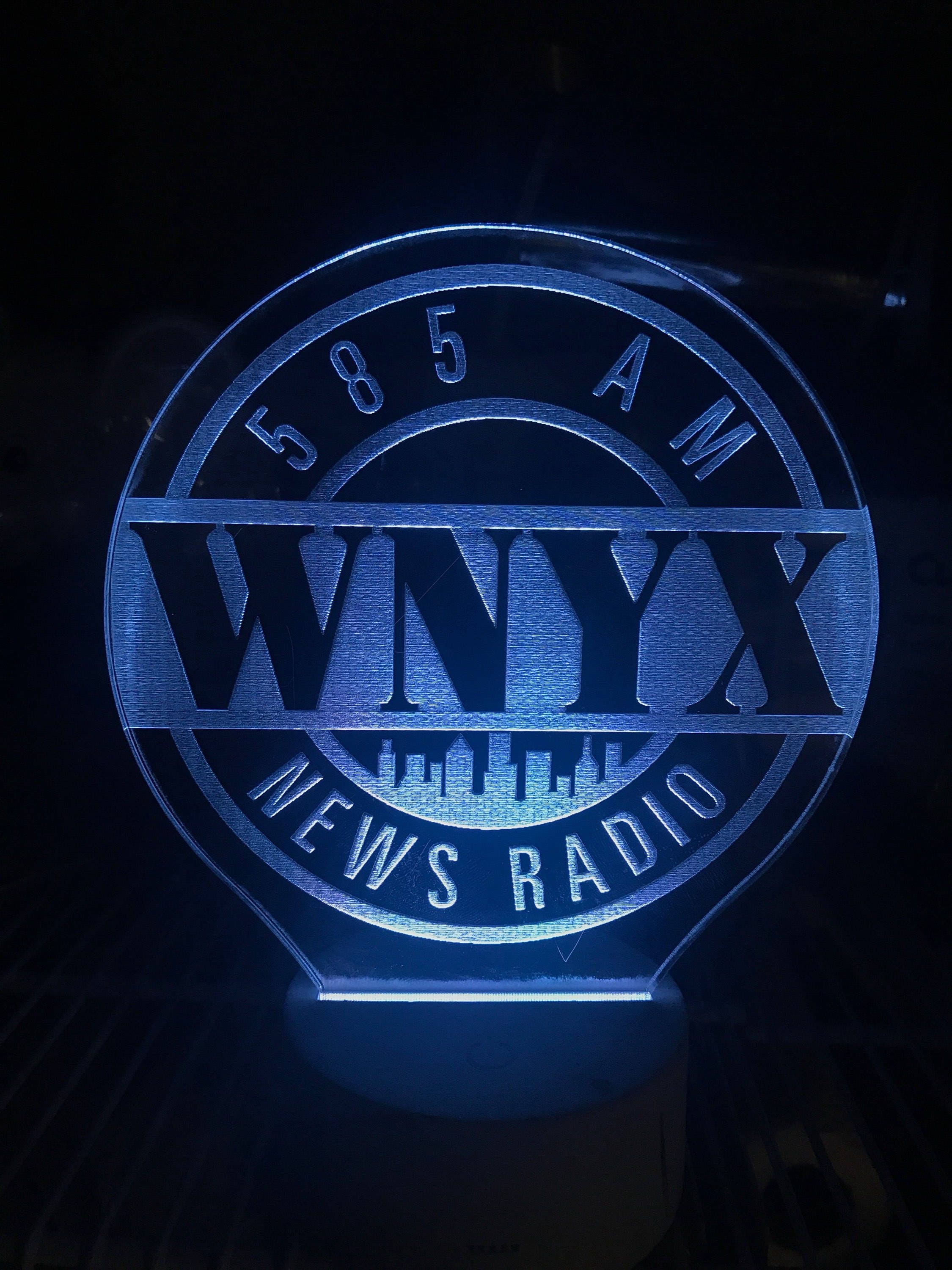 Newsradio Inspired WNYX Logo Desktop Light with Color Changing Etsy