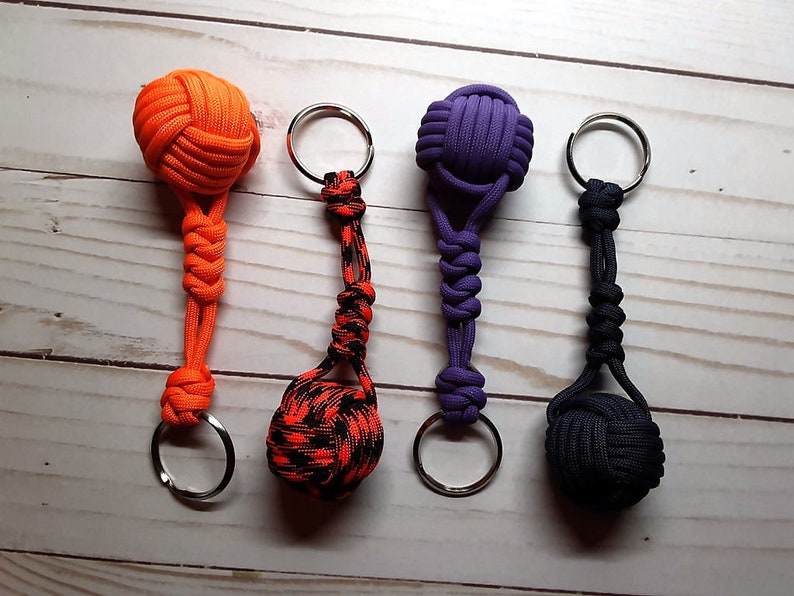 Monkey Fist Keychain Custom Ball Keychain Custom Paracord Etsy