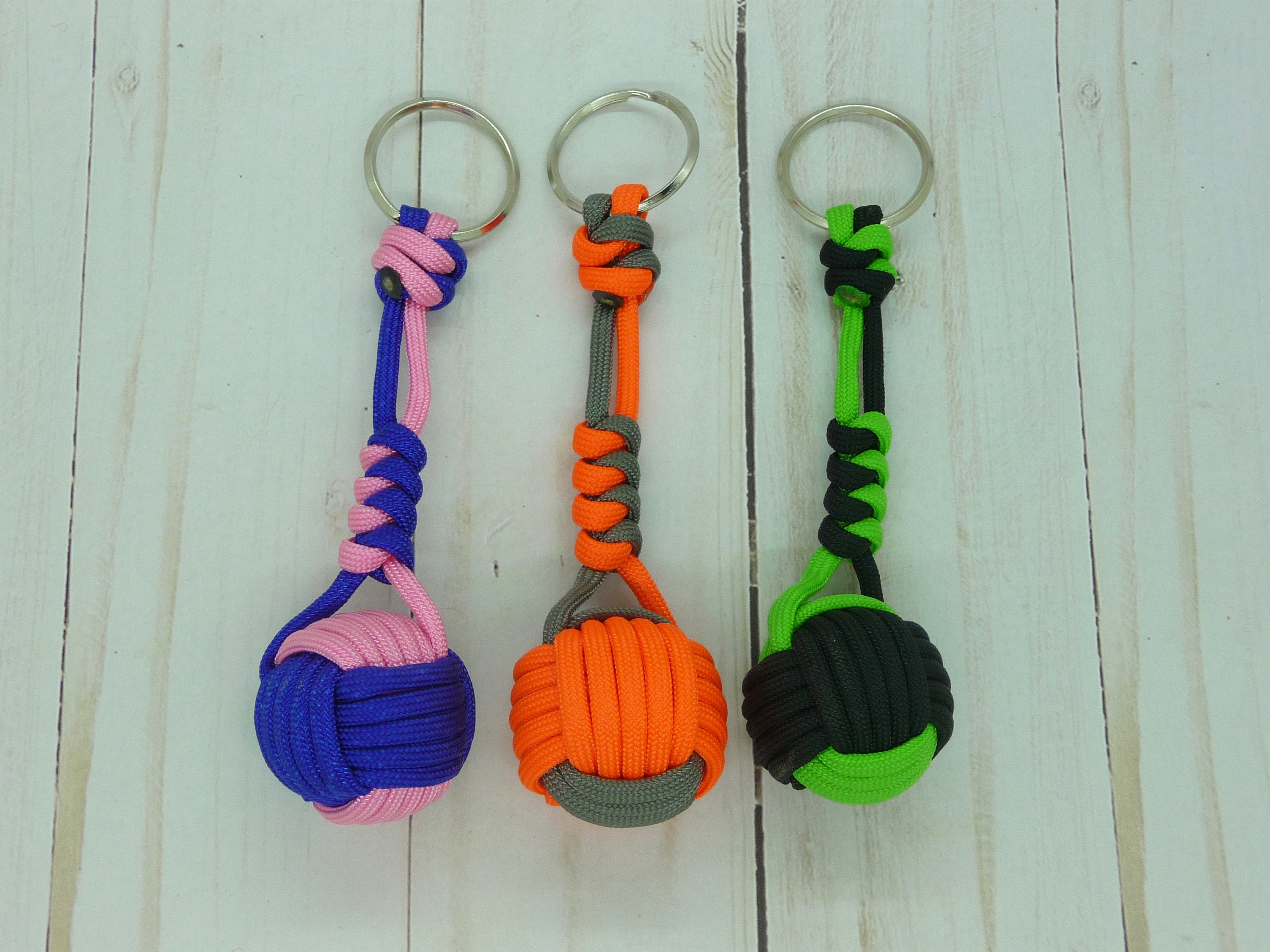 Two Color Monkey Fist Keychain All Occasion Gift Paracord Etsy