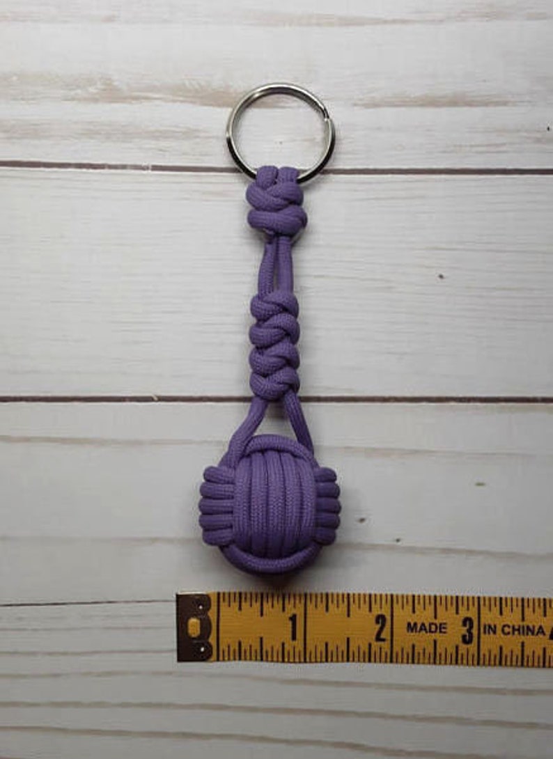 Monkey Fist Keychain Custom Ball Keychain Custom Paracord Etsy