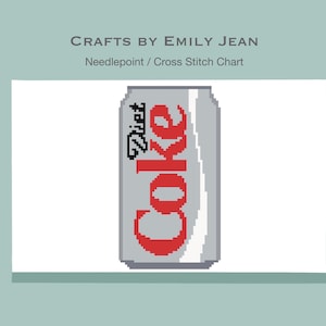 Diet Coke Needlepoint / Cross Stitch Ornament Chart