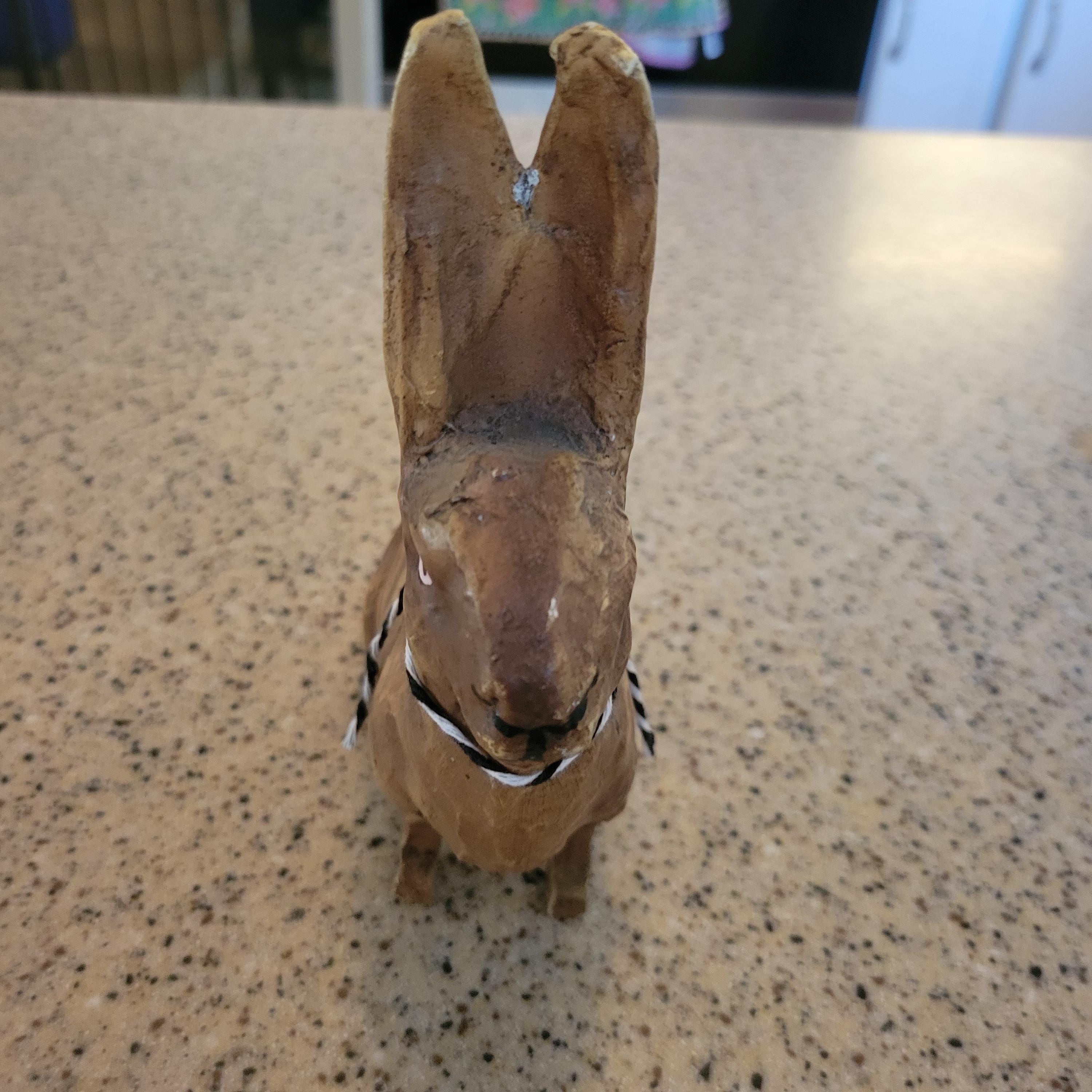 Paper Machay Rabbit Antique Small Paper Mache Rabbit - Etsy