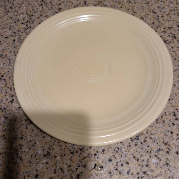 Fiestaware Small Medium Ivory Pale Yellow Plate Vintage