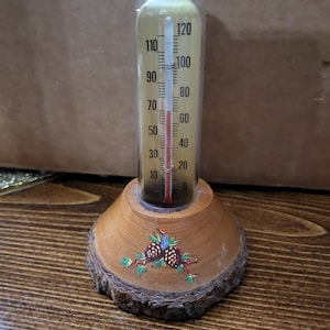Vintage novelty pinecone thermometer
