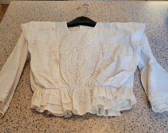 Antique Edwardian Womens SZ XS Blouse