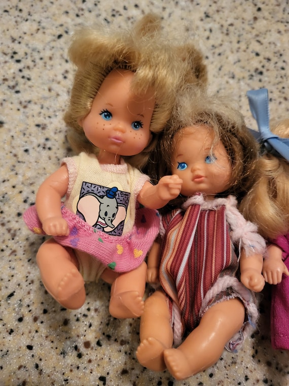 Mattel 1976 2 Small Dolls and 1977 Sunshine Family Sister Doll Etsy Australia