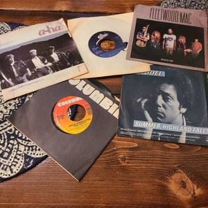 Vintage Rock 45 Rpm Vinyl Bundle (5)