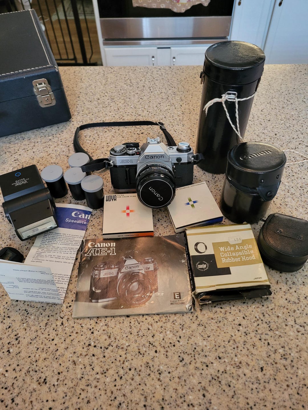 Canon Vtg AE-1 Camera Case Lens and Accessories - Etsy