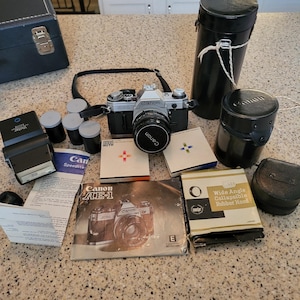 Canon VTG AE-1 Kameratasche Objektiv und Zubehör