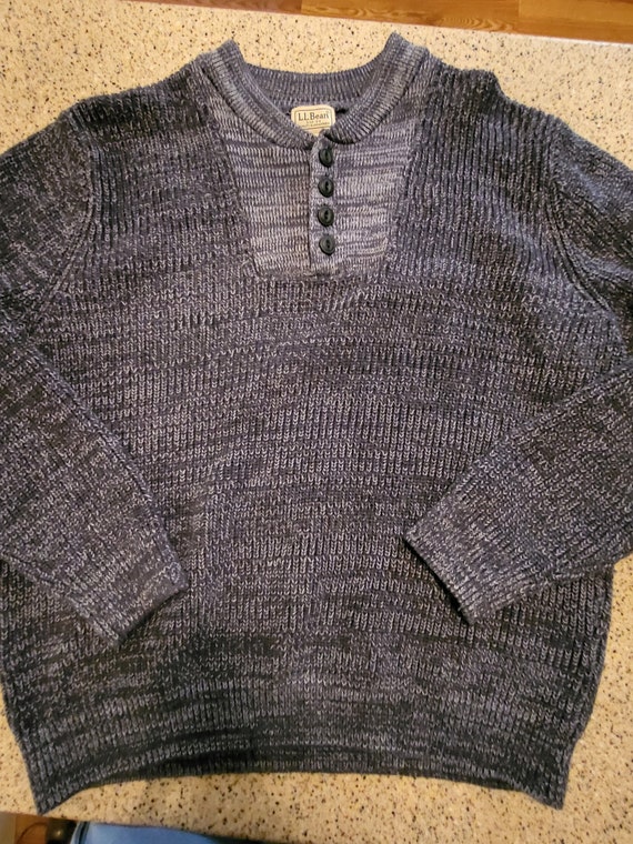 L.L. Bean blue vintage Fisherman Sweater