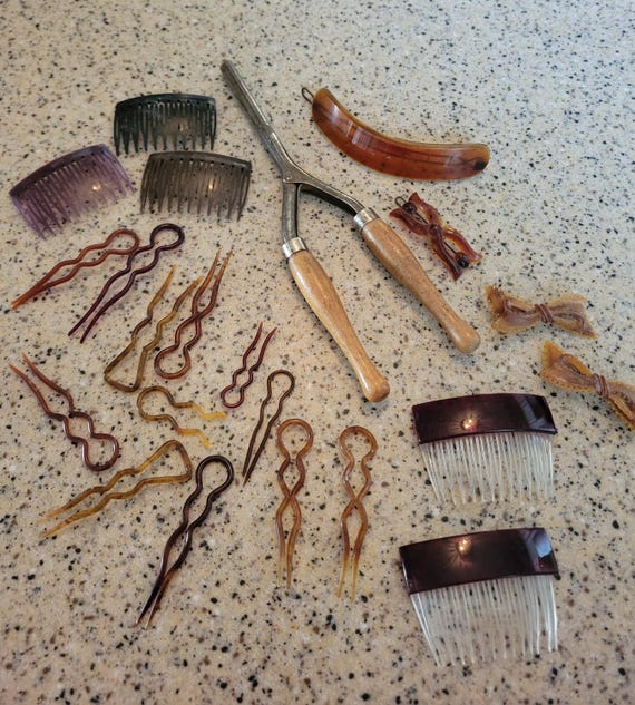 vintage hair‎ comb lot Vintage Hair Combs Lot 6 Hair Stylist Accessories | eBay main image 2
