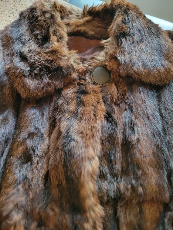 Antique Womens Shin Length Fur Coat SZ M - image 4