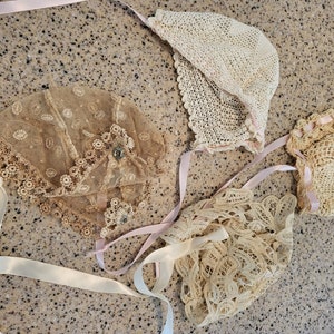 Antique doll bonnet - Etsy 日本