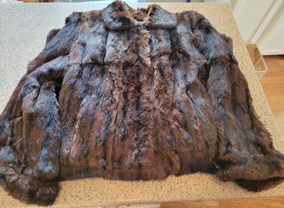 Antique Womens Shin Length Fur Coat SZ M - image 1