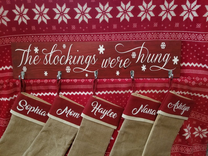 The Stockings Were Hung Wood Stocking Holder/ Stocking Hanger/ Etsy