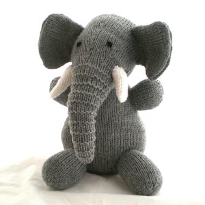 Knitted Elephant Toy, UKCA and CE Tested, Machine Washable, Handmade Baby Shower Gift or Children's Present image 5