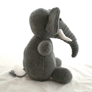 Knitted Elephant Toy, UKCA and CE Tested, Machine Washable, Handmade Baby Shower Gift or Children's Present image 9
