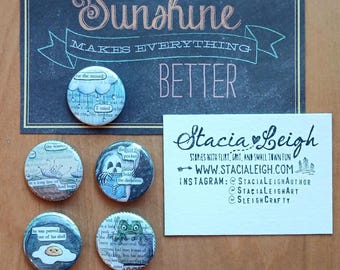 Found Poetry Pinback Buttons 1.25" | Trinkets
