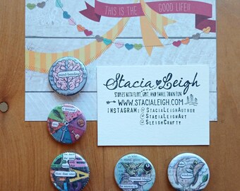 Found Poetry Pinback Buttons 1.25" | Trinkets