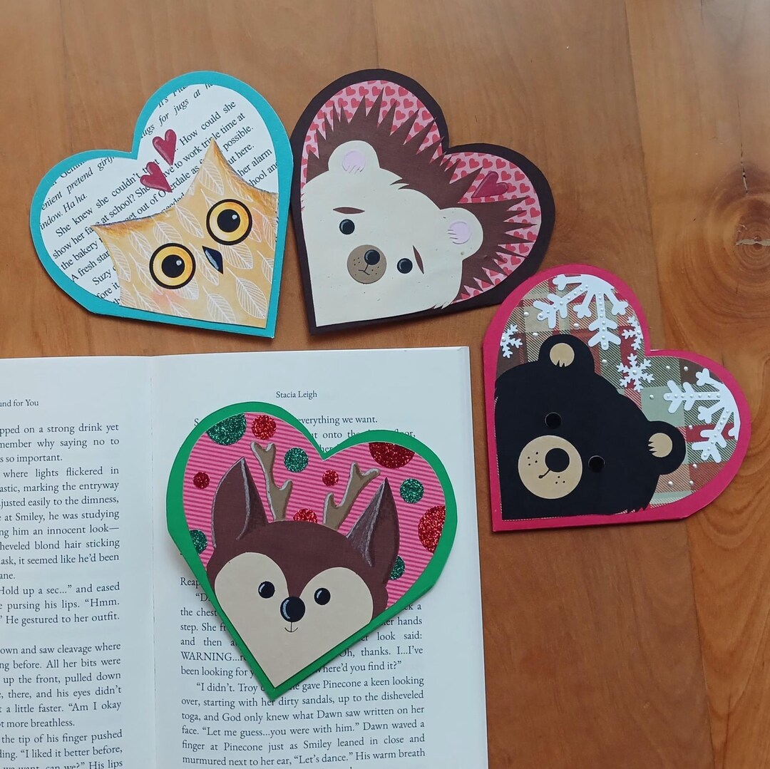 Note Card Bookmark Big, Heart Corner-bookmarks | Gift Cards | Note Sleeves - Etsy