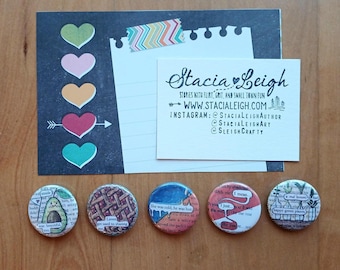Found Poetry Pinback Buttons 1.25" | Trinkets | Blackout Poetry