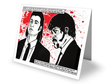 Dead All Over Pulp Fiction 'Hitmen' Greetings Card with envelope C6 Size Valentine/Anniversary