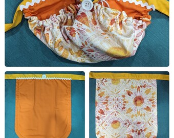 Abstract Flowers Gathering Apron