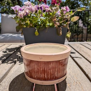 Ceramic Barrel Pot (Choose your Color!)