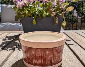 Ceramic Barrel Pot (Choose your Color!)