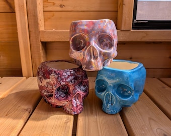 Skull Planter (Choose your Color!)