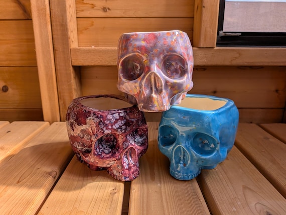 Skull Planter (Choose your Color!)