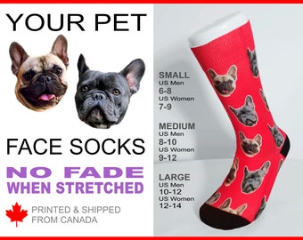 Personalized face socks / Custom pet face socks / Custom Photo Socks/ Picture Socks/ Custom Cat socks/ Custom Dog socks