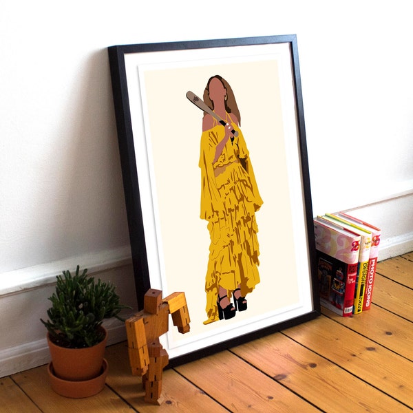 Beyonce INSPIRED Poster - Hold Up / Lemonade Print / Minimalist Art / Queen Bey / Music Poster / Home Decor / Beyonce Poster / Beyonce Gift