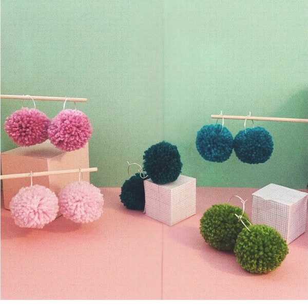 Boucles d’oreilles Pom Pom