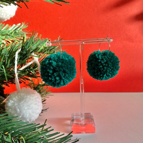 Christmas Pom Earrings