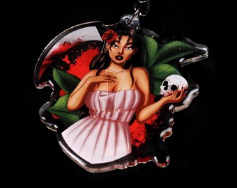 Persephone Queen of the Underworld Greek Mythology | Acrylic Double Sided Epoxy Keychain