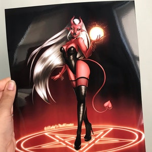 Succubus Demon Girl - Giclée Art Print 8x10"