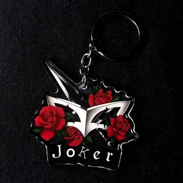 Persona 5 Royal Joker Inspired 2.5'' Acrylic Keychain | Epoxy Coated Double Sided Video Game Keychain