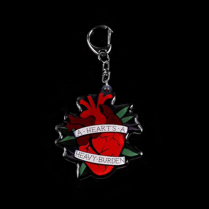 Howl's Moving Castle 'A Heart's A Heavy Burden' Acrylic Charm | Studio Ghibli Anime Inspired Wearable Art Keychain image 1