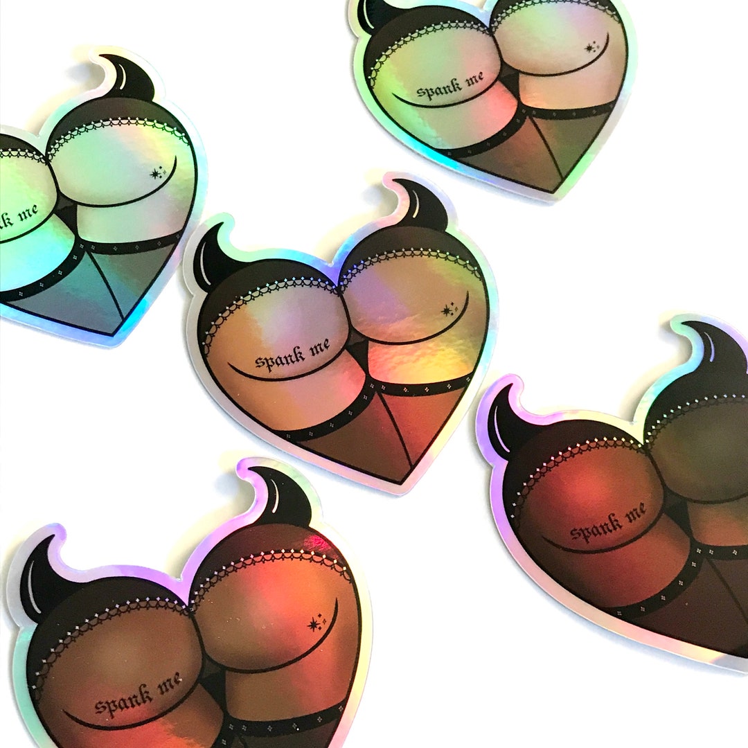 Holographic Big Booty Goth Gf Heart Valentine Vinyl Sticker - Etsy