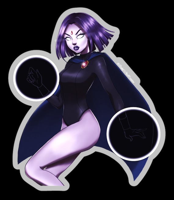 Raven Teen Titans Clear & Holographic Vinyl Stickers - Etsy