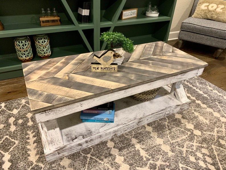 Herringbone Coffee Table Etsy