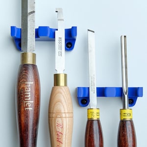Mini Quad Rack-a-Tool – Magnetic Rack for 4 Smaller Turning Tools, Holds Pen-Turning Gouges, Skews & Scrapers, Mini Lathe Tool Holder