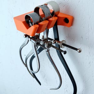 Wall Mount for Spring Calipers – 3D Printed Organizer for a variety of Spring Caliper Sizes, Multiple Colors are available for woodturners
