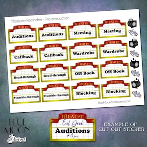 Theatre Marquee Reminder Stickers