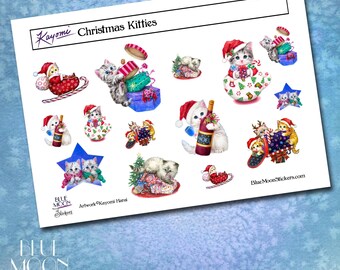 Weihnachts Kitties Sticker von Kayomi Harai